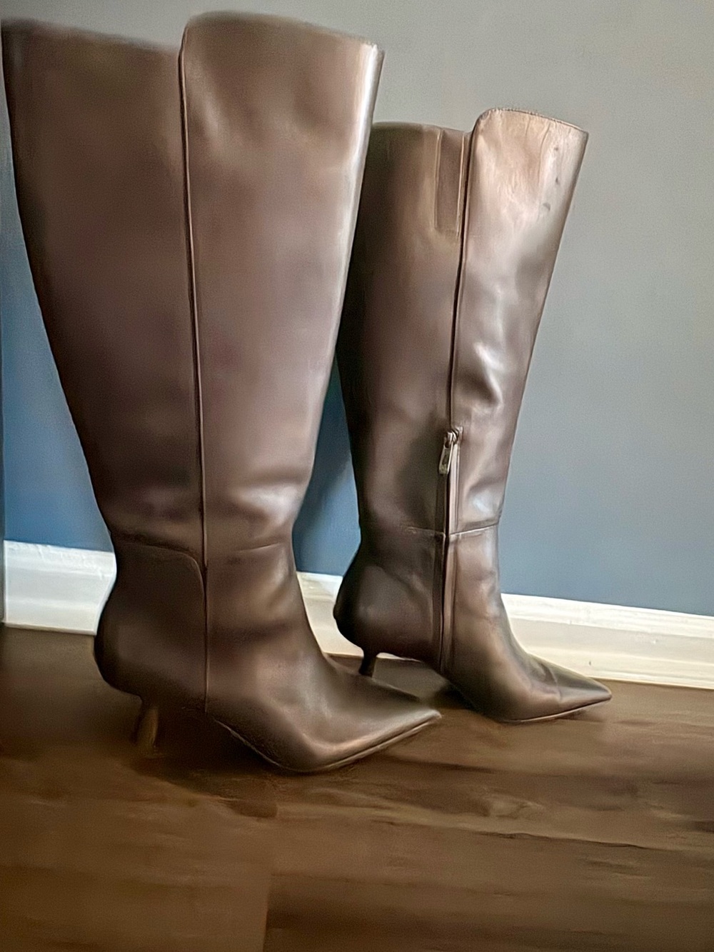 Sam Edelman Genuine Leather Taylin Boots in Chocolate Brown